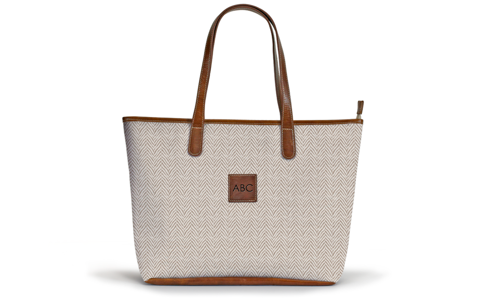 バッグ GLADHAND HERITAGE MONOGRAM TOTE BAG Savannah Zippered Tote | Barrington Gifts